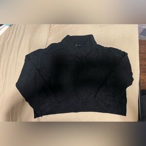Gap CashSoft Cropped High V-Neck sweater